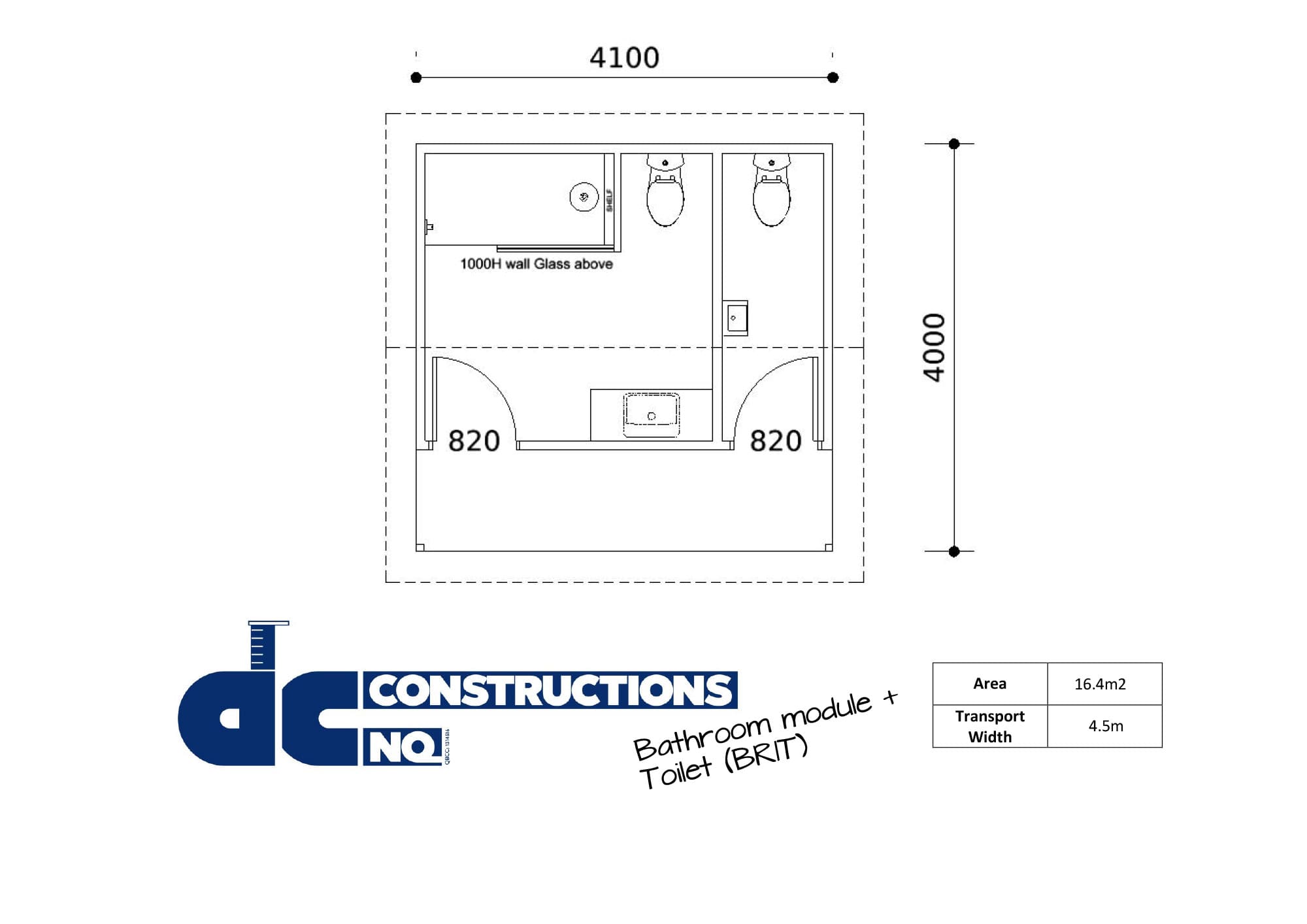 Bathroom Module+Toilet Floor Plan Image