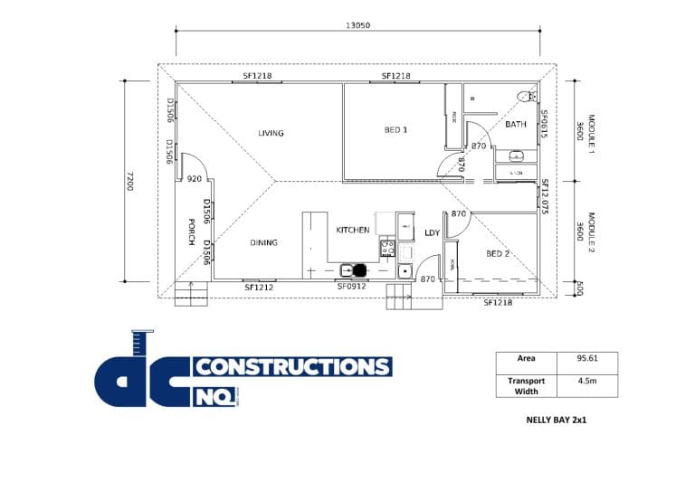Nelly Bay 2x1 Floor Plan Image