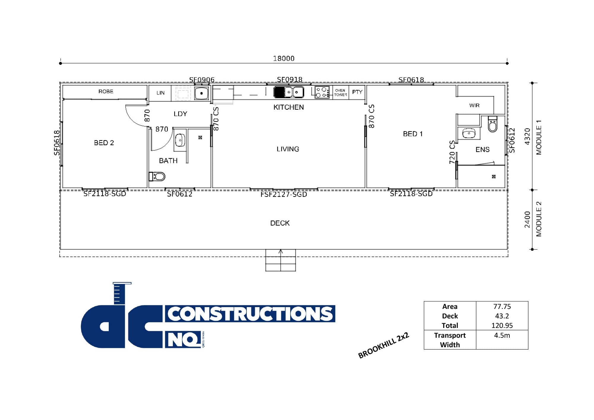 Brookhill 2x2 Floor Plan