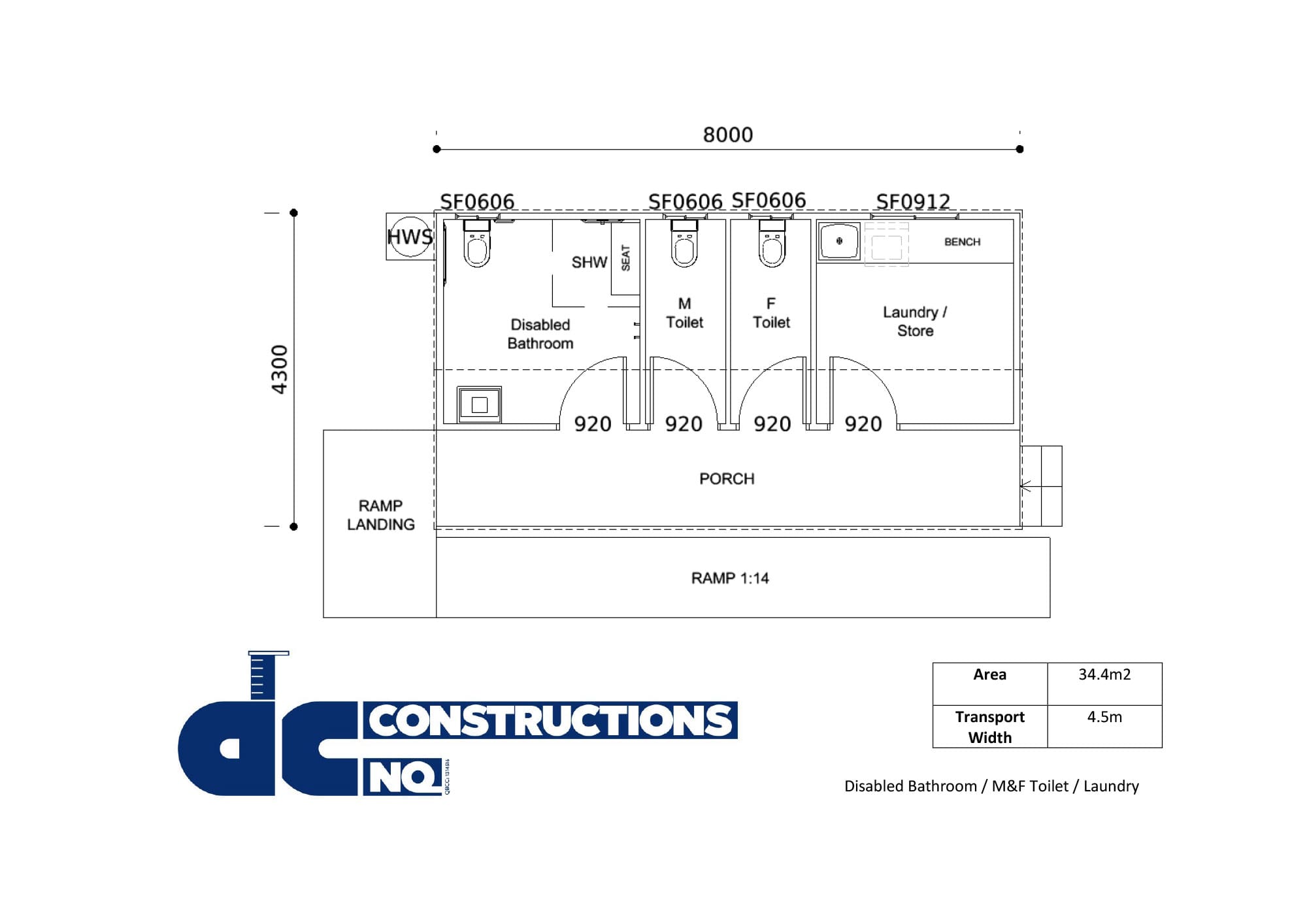 Disabled Bathroom + M&F Toilet + Laundry Image