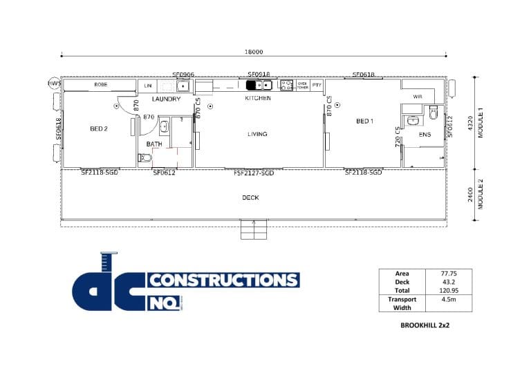 Brookhill 2x2 Floor Plan