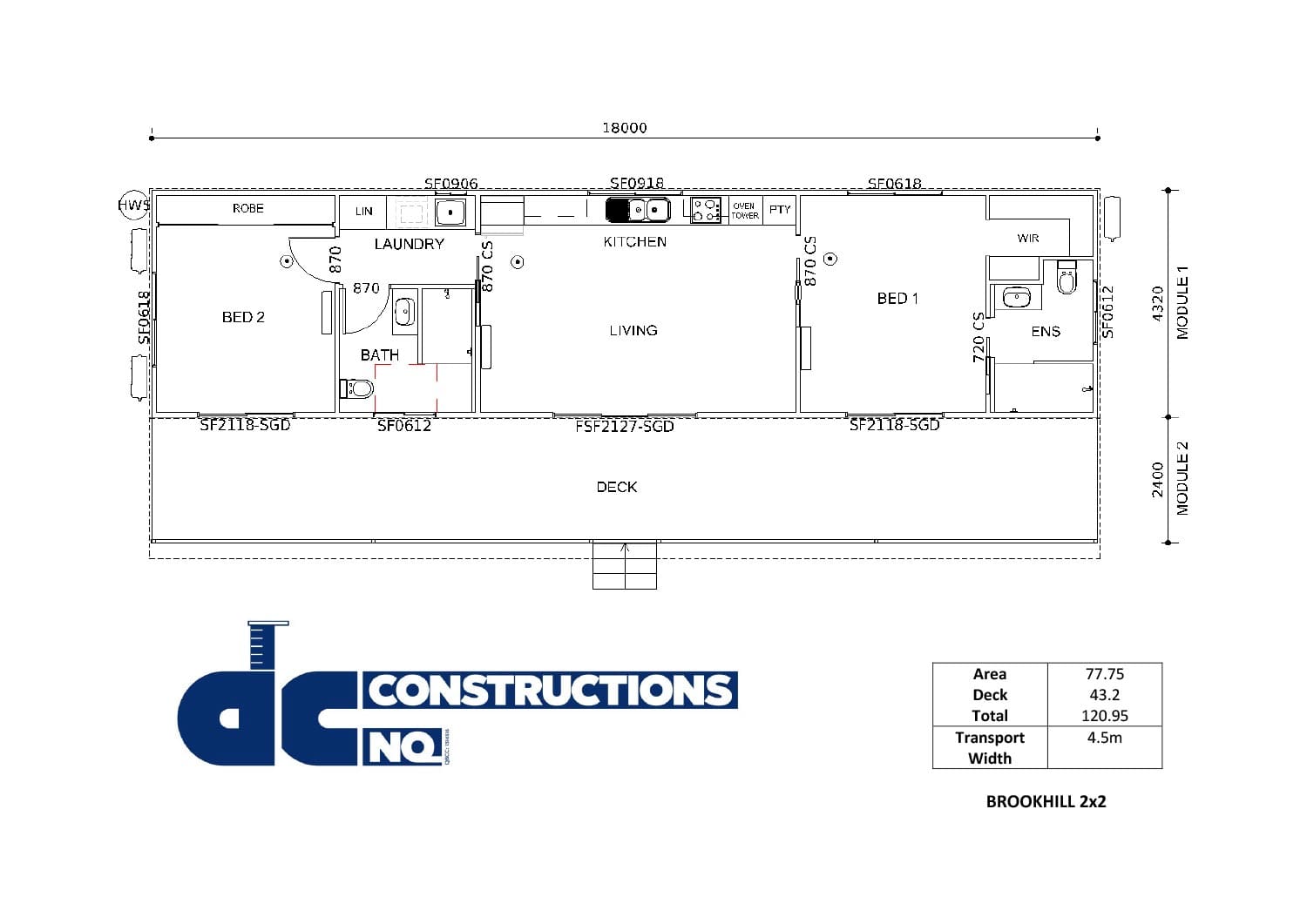 Brookhill 2x2 Floor Plan