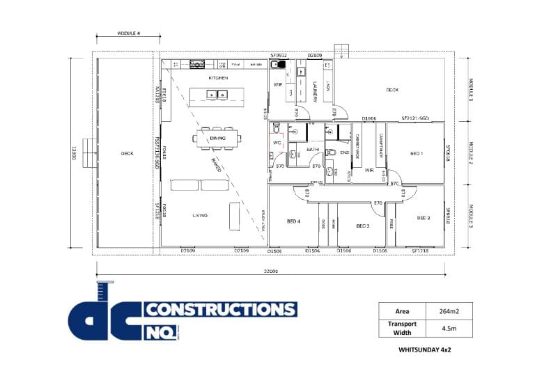 Floor plan flyer Whitsunday 4x2